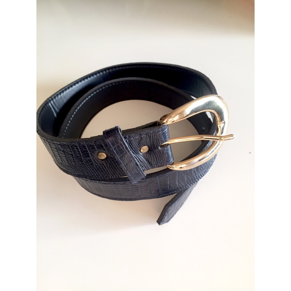 Vintage Vegan Belt Deep Navy Size XS/S